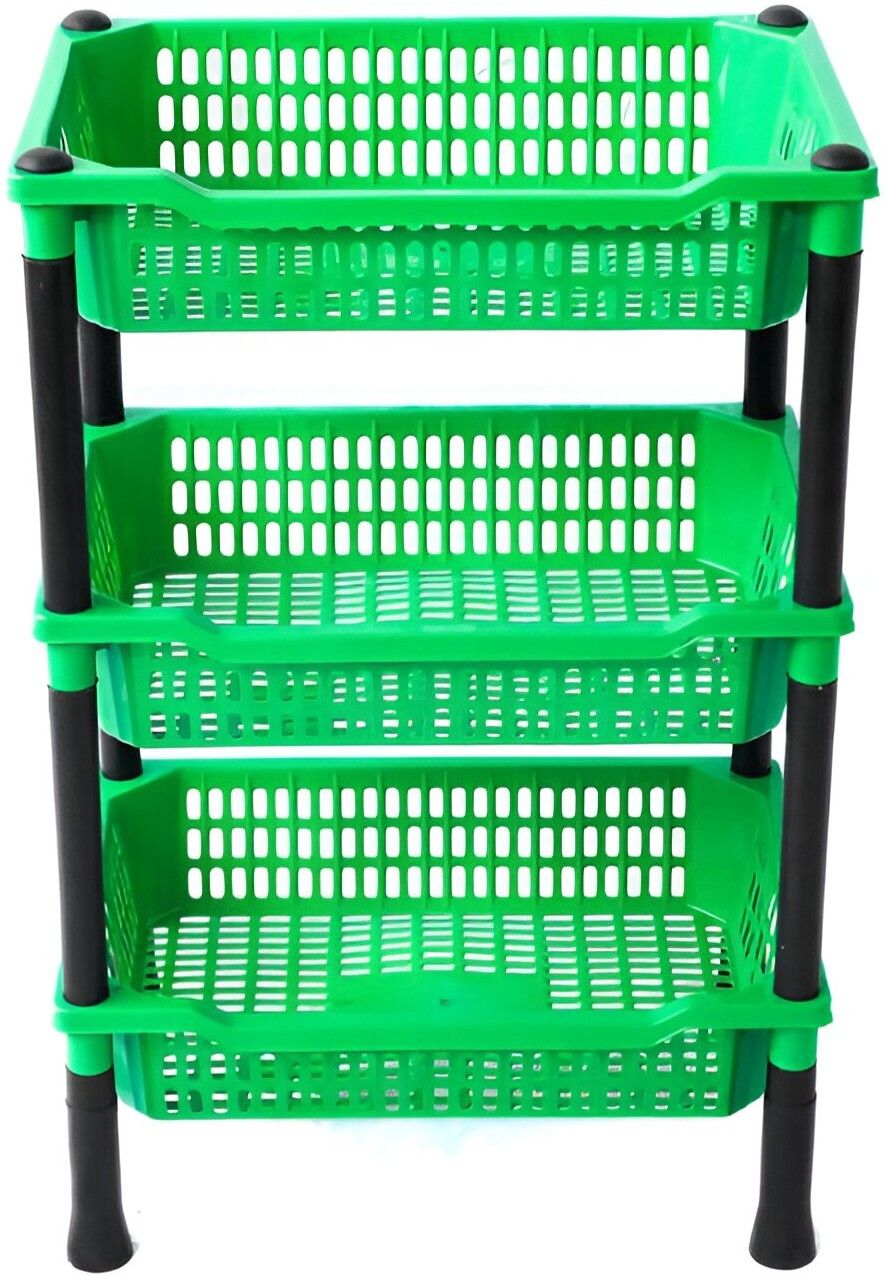 dm plus Multi-Purpose Plastic Storage Organizer 3-Layer Rack Kitchen & Office Plastic Kitchen Trolley-picture-12