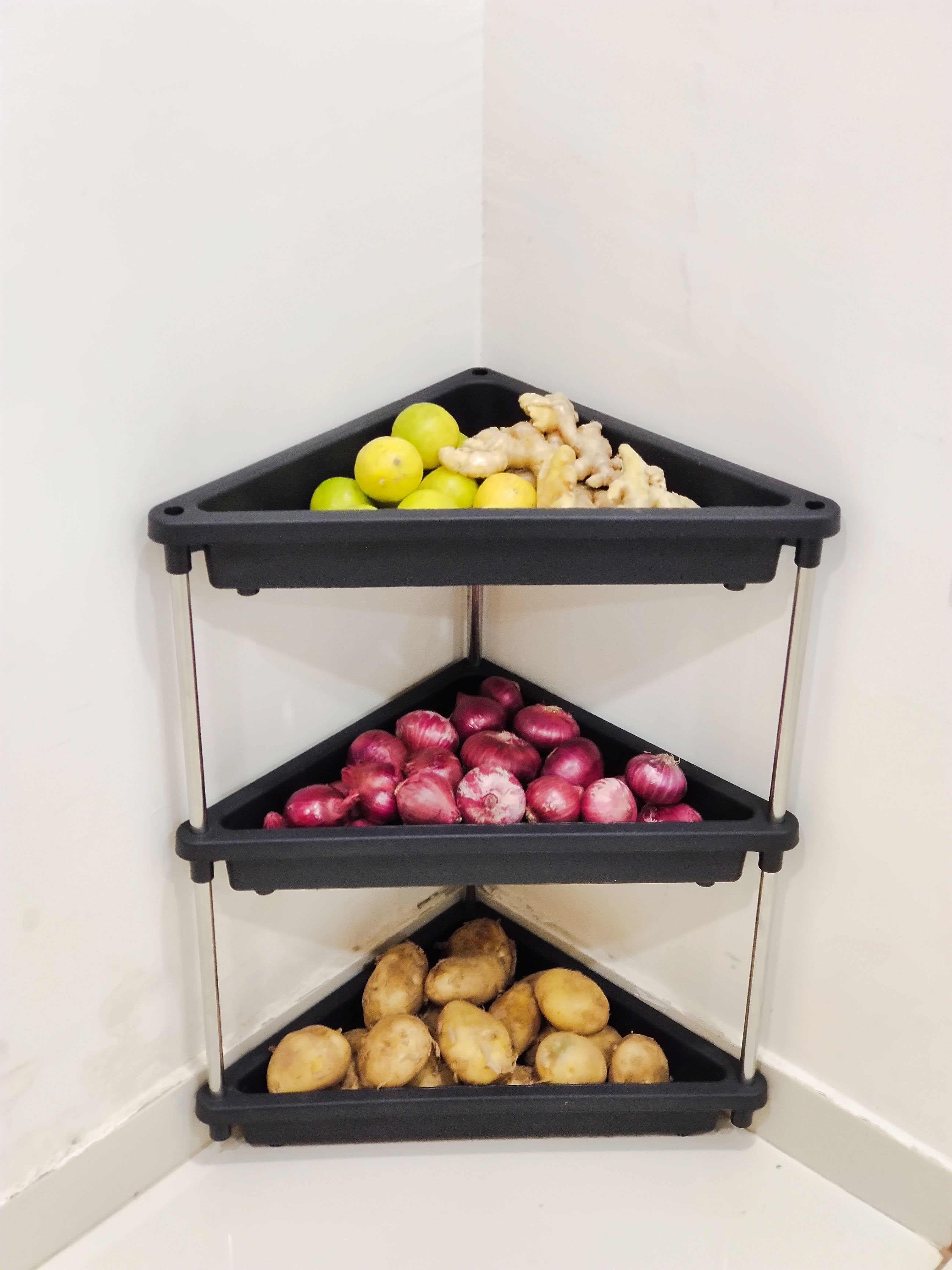 Fruits/Vegetables Kitchen Rack 3XL Corner Rack for Storage Onion Potato Aloo Pyaaz,Fruit,Vegetable,Sabji Stand Plastic-image-25