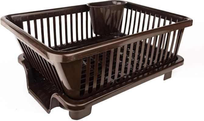 drivakrisha Dish Drainer Kitchen Rack Dish Drainer Kitchen Rack 3 in 1 Large Sink Set Drying Washing Basket Plastic Plastic-picture-26
