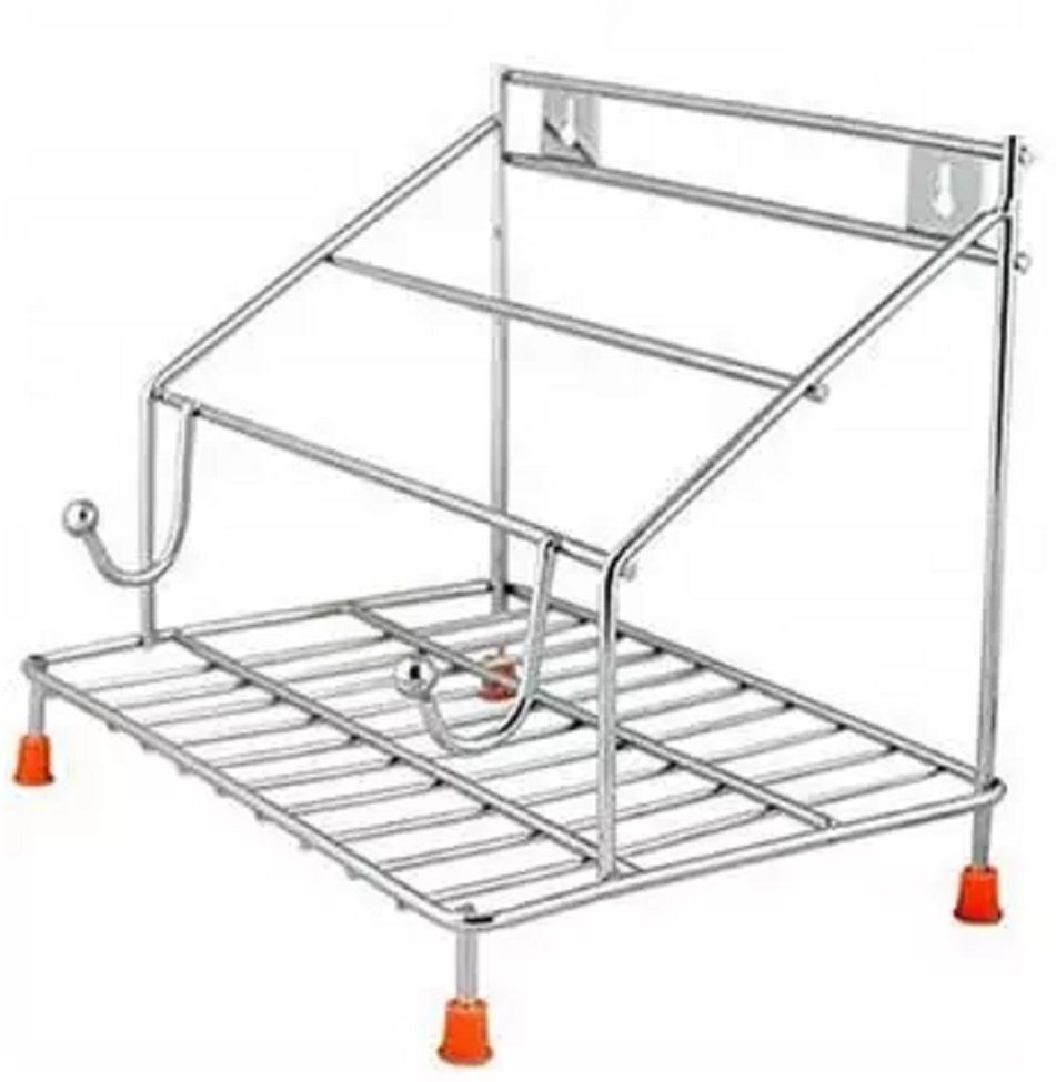 Chakla/Belan Kitchen Rack Chakla Belan and Tawa Stand for Kitchen - 100% Rust-Free Stainless Steel Rolling Pin Board Holder Wall Mount Stand 4 in1 Holder Steel