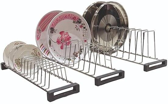 Plate Kitchen Rack Combo Plate Stand Steel-image-40