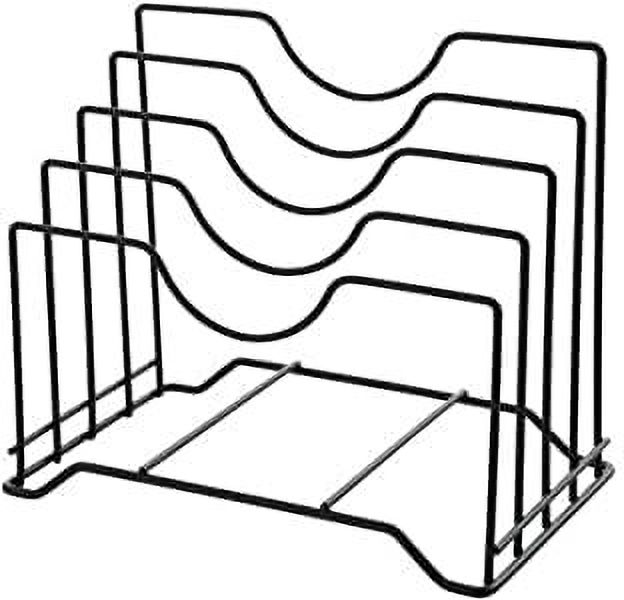 Plate Kitchen Rack Pan and Pot Tawa Rack Holder Stand | Cabinet Storage Shelf Shelves | Iron-image-44