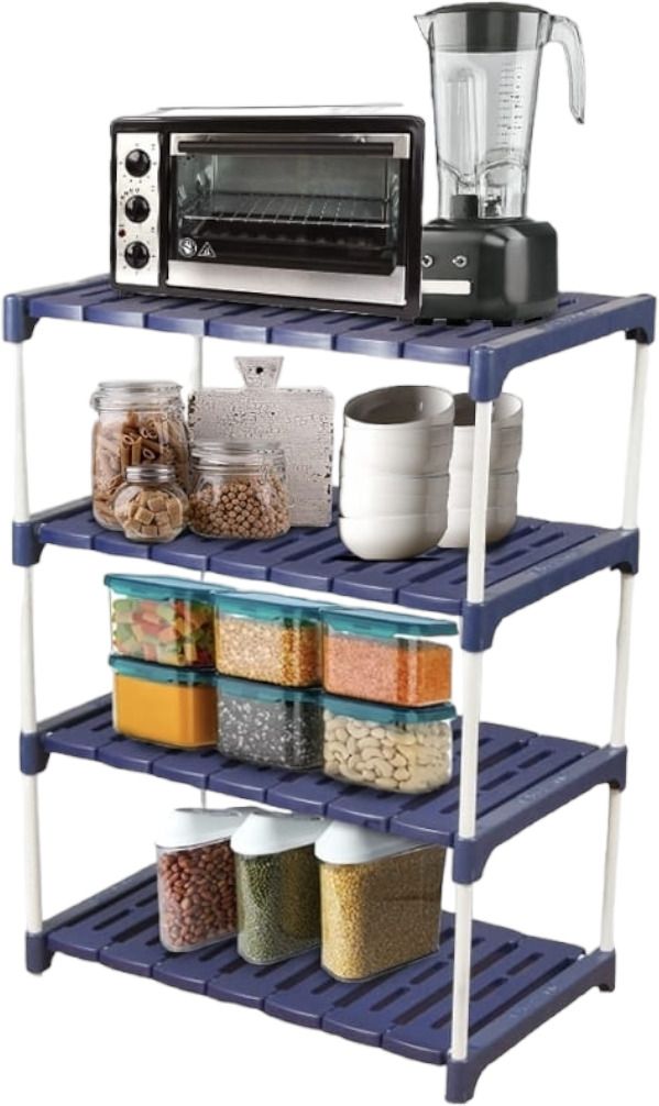 novatic Utensil Kitchen Rack Kitchen Organizer/Spice Rack/Storage shelf for kitchen Organizer 4-Layer Stand Carbon Steel-picture-6