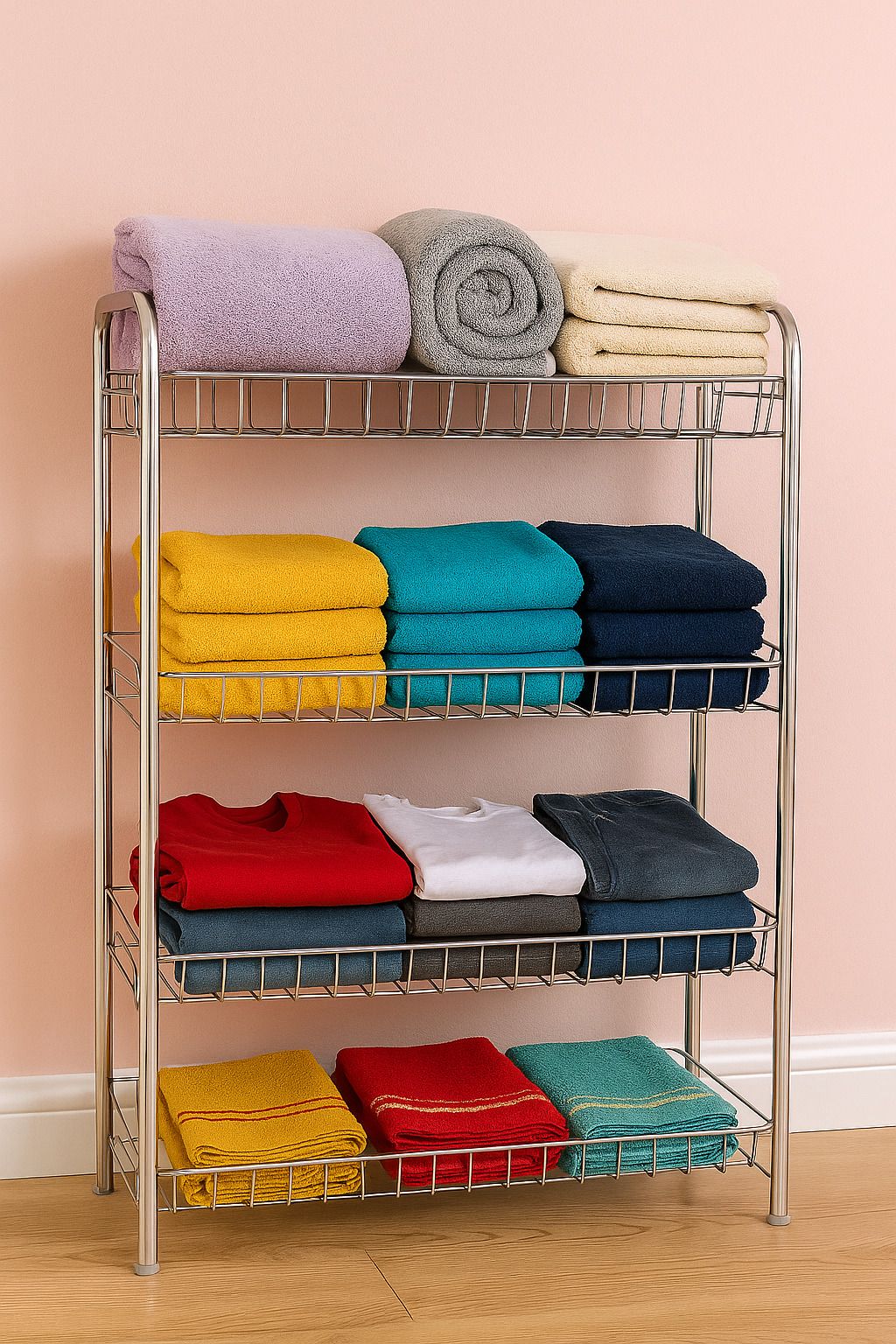 Utensil Kitchen Rack Stainless Steel 4 Tier Rack for Kitchen | Spice, Bottle & Utensils Organizer Steel-image-40