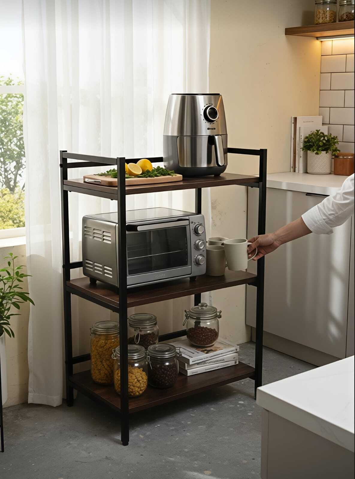 sdstandlone Dish Drainer Kitchen Rack Premium Quality Multipurpose 3-Layer Storage Rack Iron-picture-16