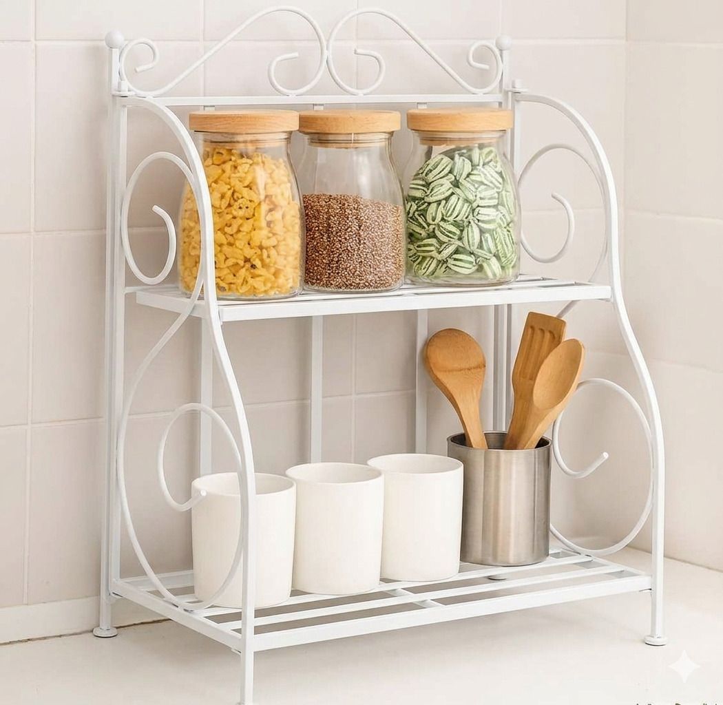 Containers Kitchen Rack Kitchen Rack Beautiful Kitchen rack of metal with foldable design easy Iron-image-45