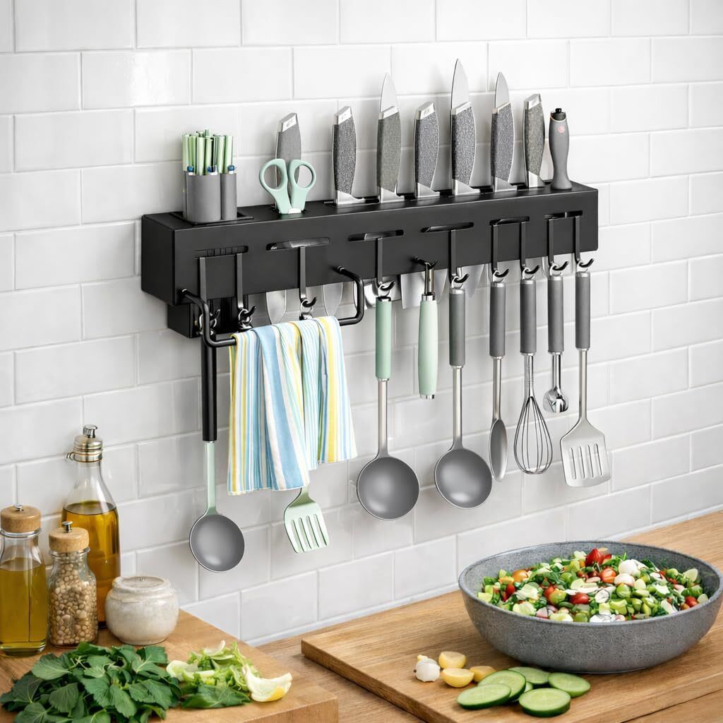 Cutlery Kitchen Rack Cutlery Kitchen Rack Cutlery Organizer | Knife Stand Aluminium, Steel-image-26