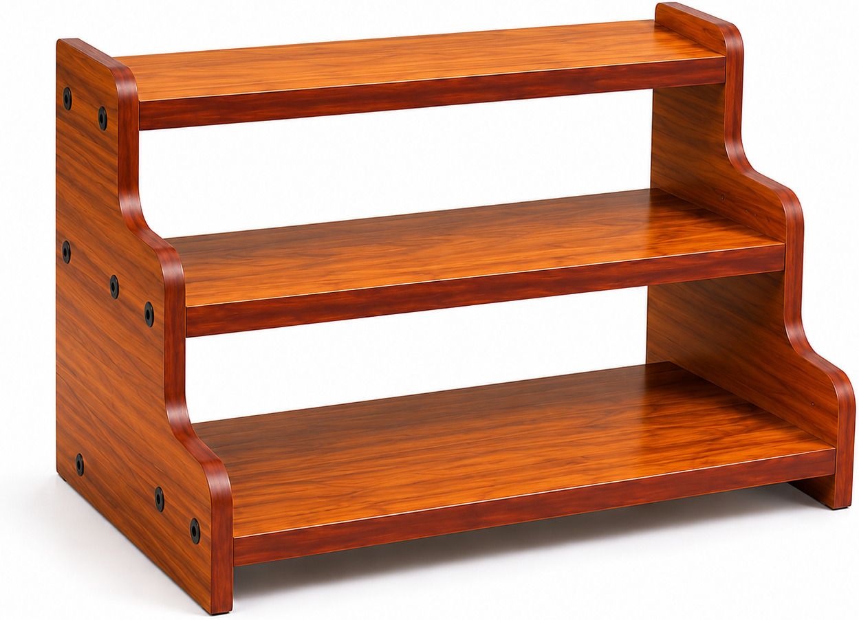 Utensil Kitchen Rack Kitchen Countertop Organizer | Premium Wooden Spice Rack | 3 Tier Storage Shelf Wood-image-19