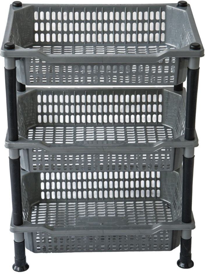 vm bond Fruits/Vegetables Kitchen Rack Multipurpose Kitchen Storage Folding Rack Plastic-picture-25
