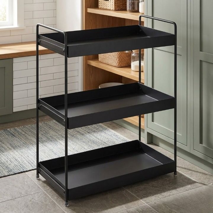 Utensil Kitchen Rack Multipurpose 3 Tier Metal Countertop Organizer for Bathroom Kitchen Storage Iron-image-27