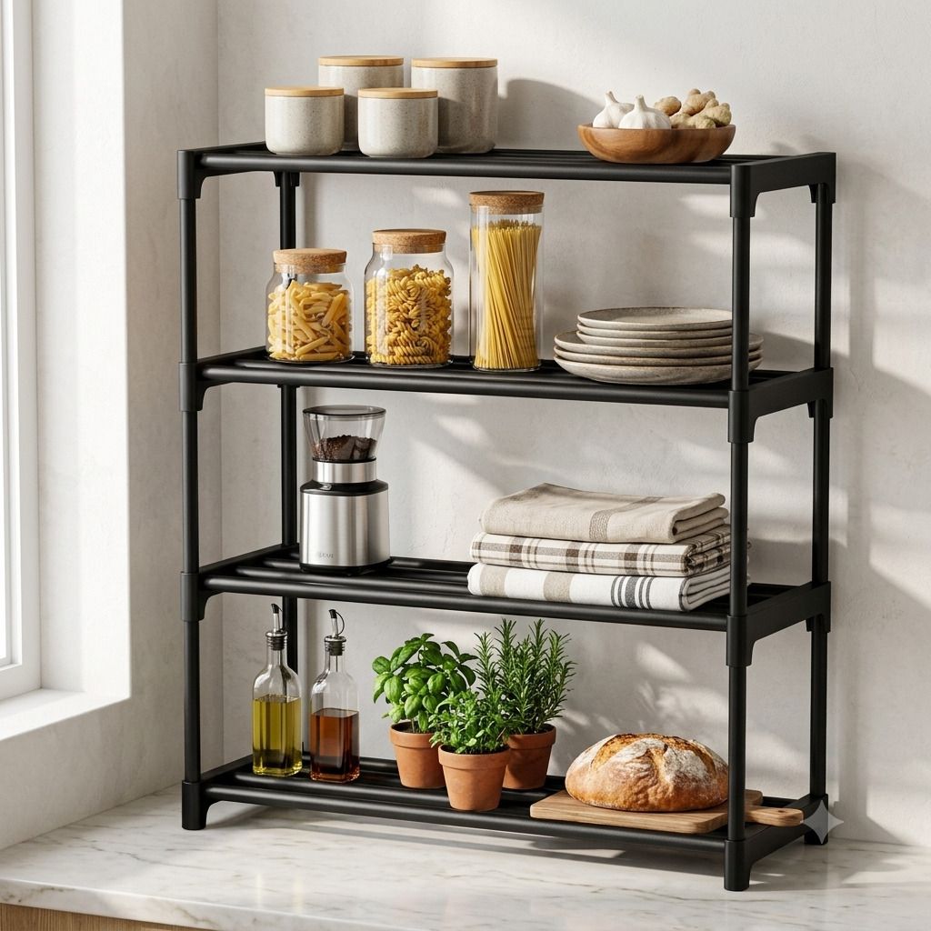 shoerackz Plate Kitchen Rack Plastic-picture-19