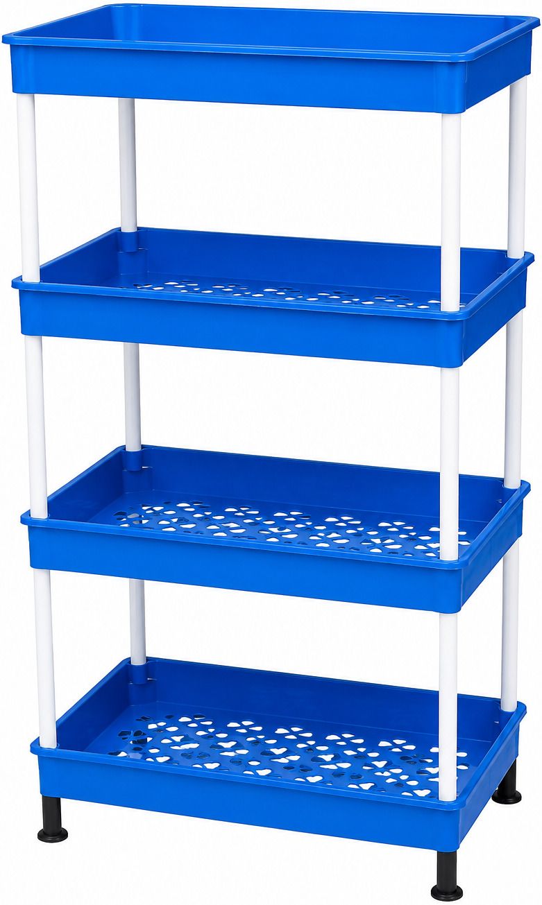 rosjeet Fruits/Vegetables Kitchen Rack 4t-rack-ble-81 Plastic-picture-38