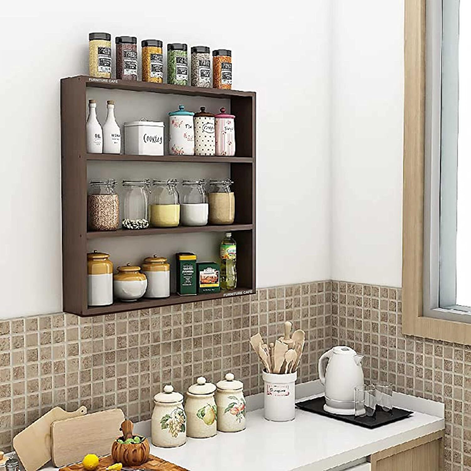 vars decor Containers Kitchen Rack Wood-picture-11
