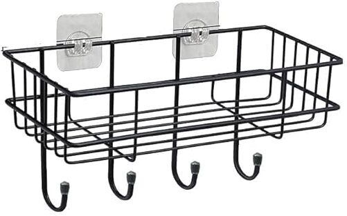 m y Fruits/Vegetables Kitchen Rack Multi-use Self Adhesive Kitchen Bathroom Corner Shelf Iron-picture-21