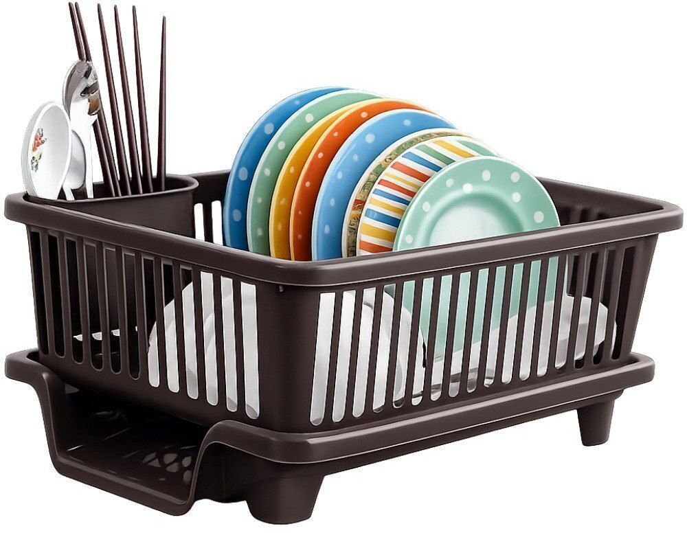 keoncrown Dish Drainer Kitchen Rack Dish Drainer Kitchen Rack Plastic 3 in 1 Large Sink Set,Drying Washing Basket Plastic-picture-15