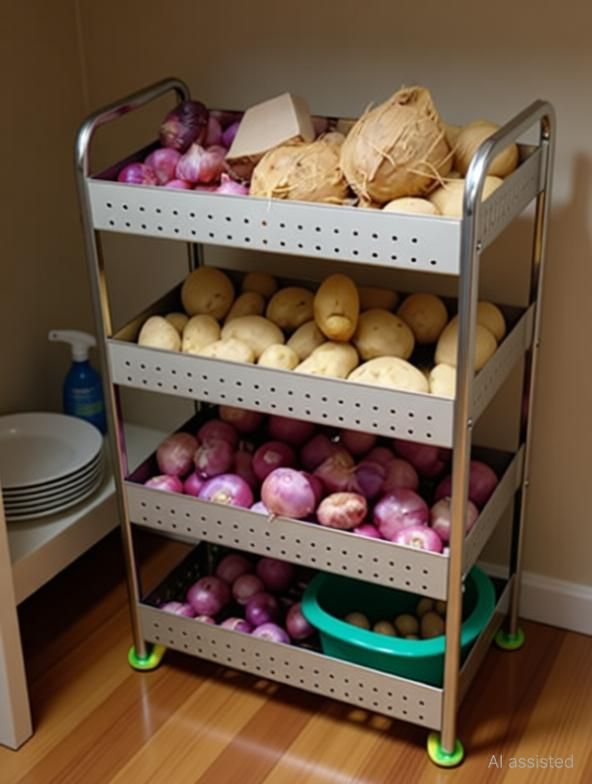 Fruits/Vegetables Kitchen Rack Steel-image-40