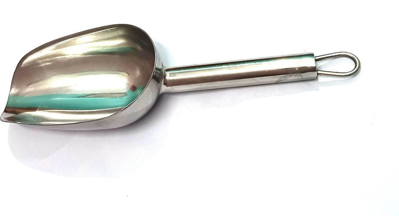 Heavy Weighted Medium Size Stainless Steel Scoop Spoon Kitchen Scoop-image-25