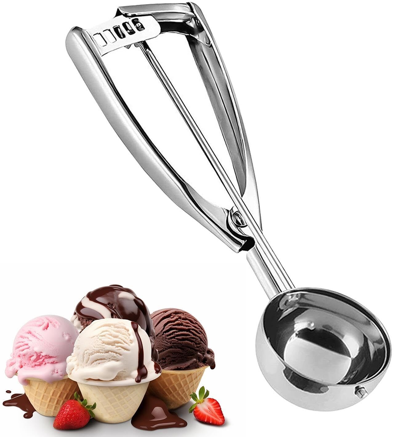Stainless Steel Handheld Ice Cream Scoop Spoon Scoopers Kitchen Scoop