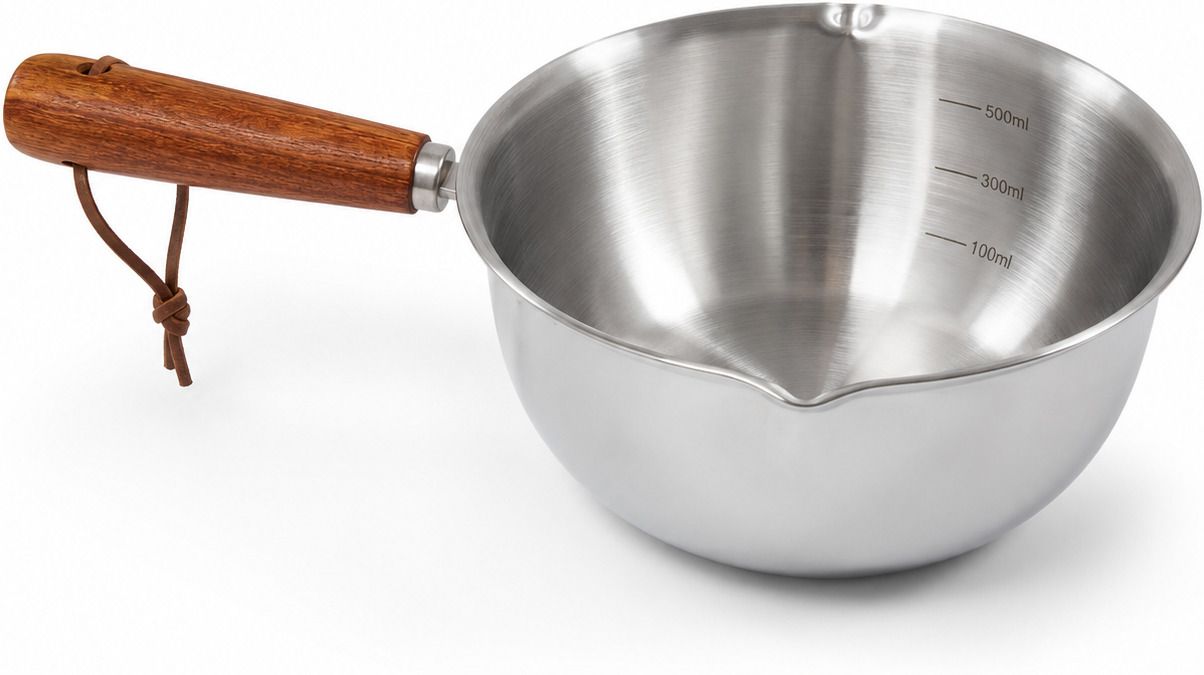 lexara Milk & Tea Boiling Pot with Wooden Handle, Mini Saucepan for Induction & Gas Kitchen Scoop-picture-43