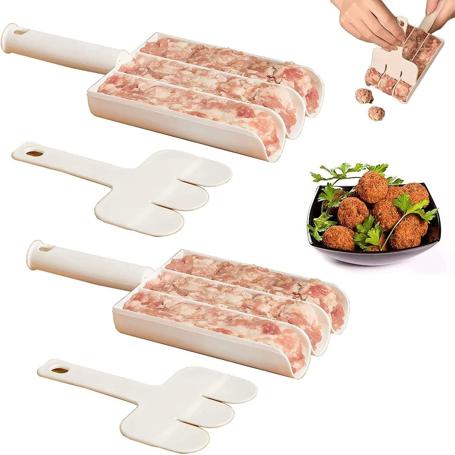 krishnaya Multiuse Fritters Maker, Plastic Meatball,Pakoda Maker Scoop Kitchen Tool- 2 PC Kitchen Scoop-picture-18