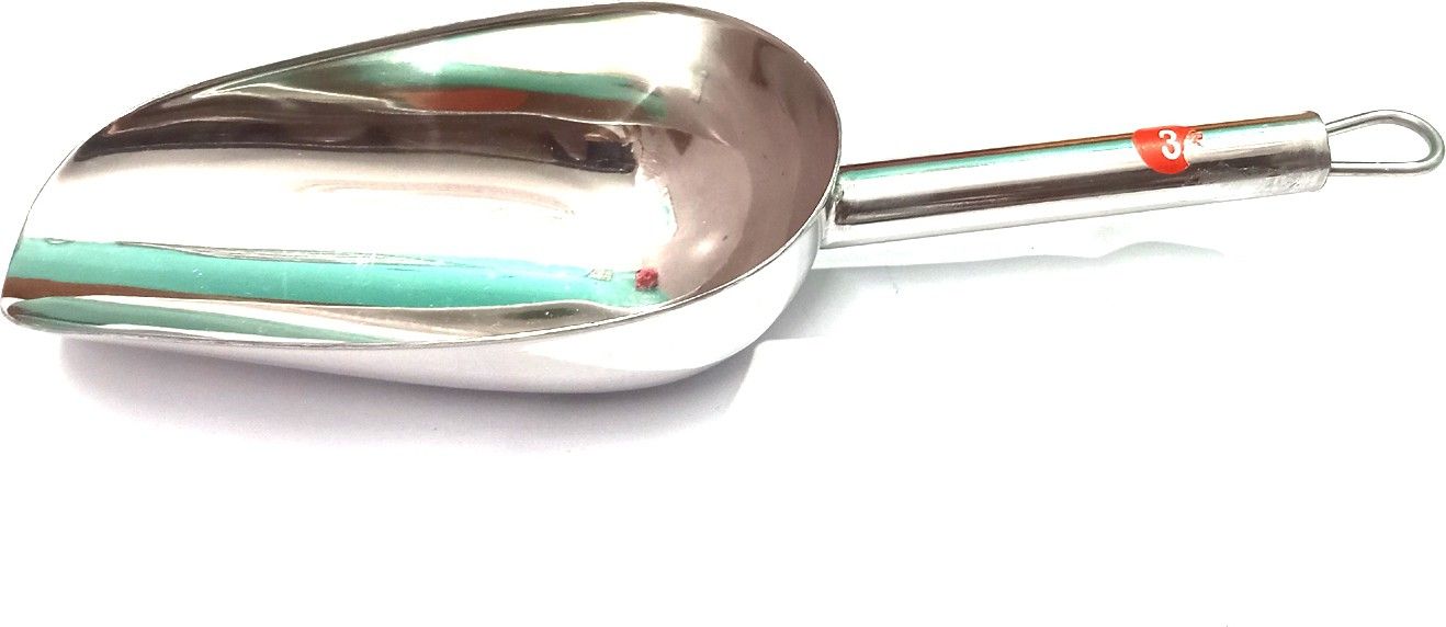 Heavy Weighted Large Size Stainless Steel Scoop Spoon Kitchen Scoop-image-22