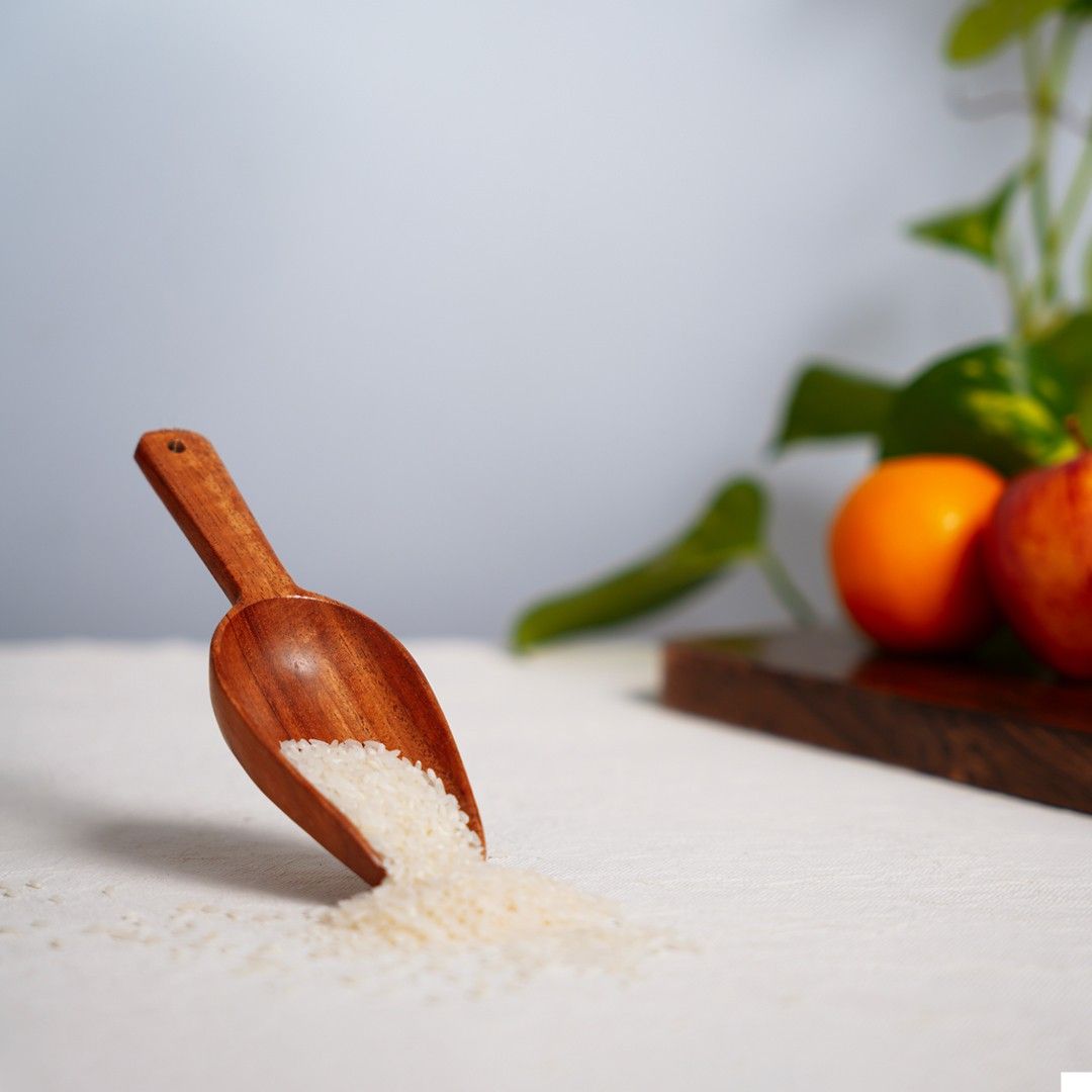 Neem Wood Scoop Spoon for Measuring Flour/Grains/Rice/Sugar Kitchen Scoop-image-8