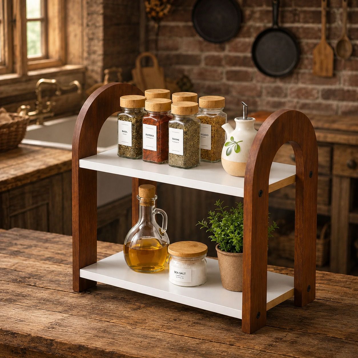 ankush Containers Kitchen Rack kitchen reck Wood-picture-2