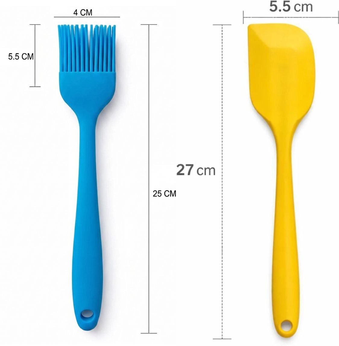 arshi Full Silicone Spatula and Oil Pastry Brush Combo Set (Pack of 2) Kitchen Tool Set-picture-24