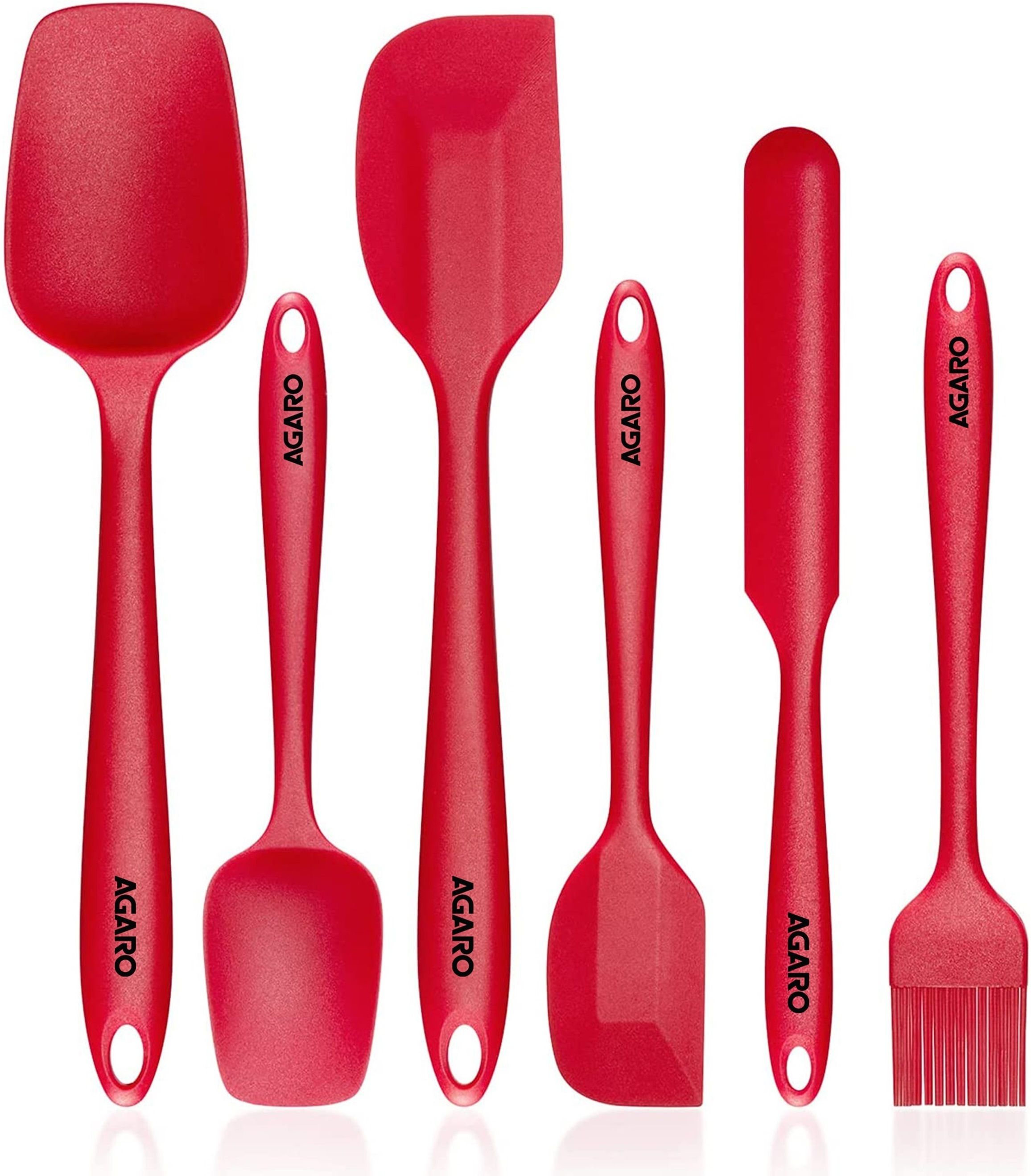 Delux Silicone Spatula Set of 6, Cooking and Mixing, for Non-Stick Cookware, Kitchen Tool Set-image-15