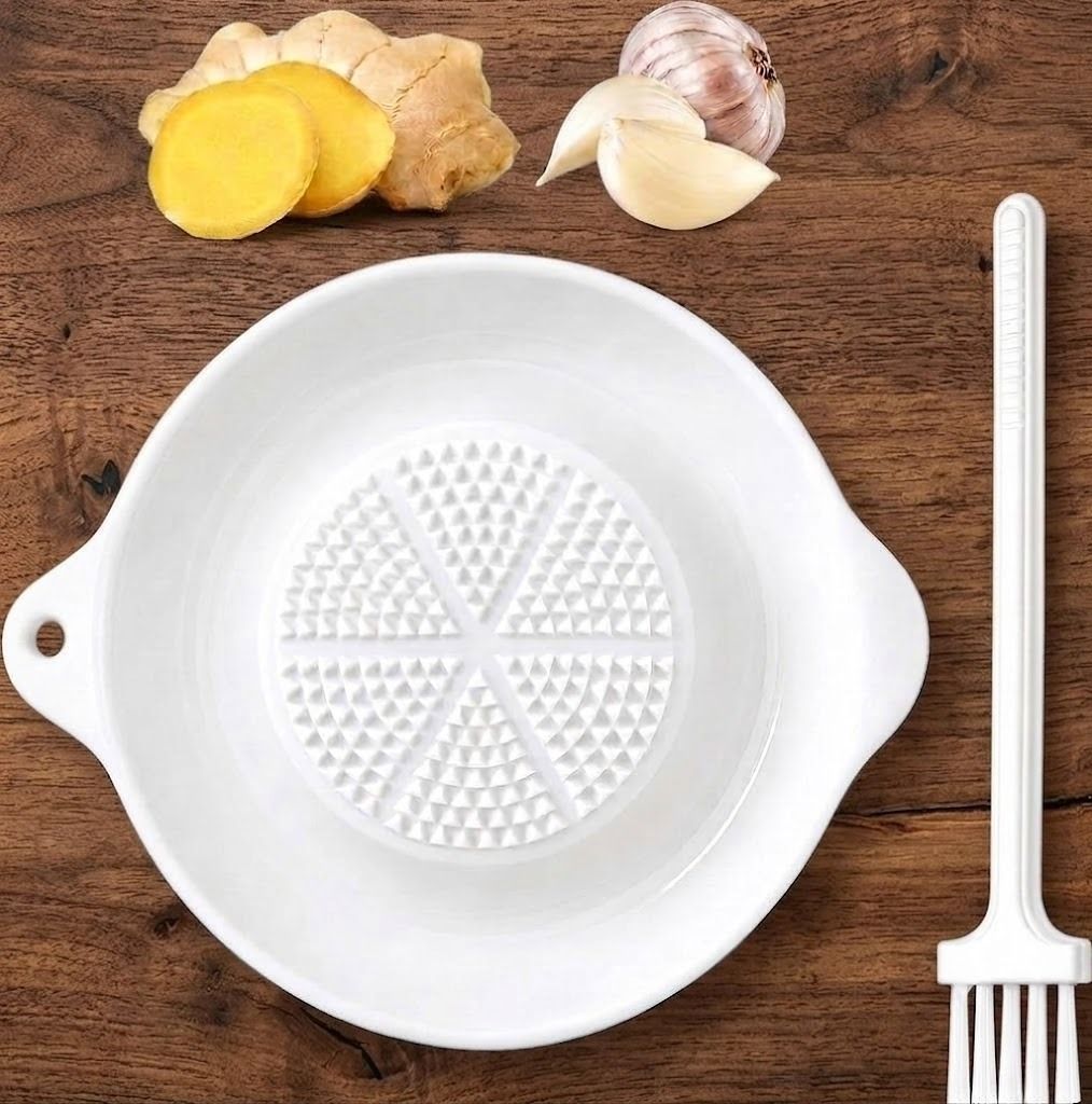 vpvd Ceramic Garlic & Ginger Grater with Brush Kitchen Tool Set-picture-11