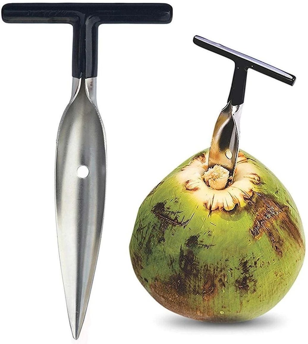 Coconut Opener Tool, Green Coconut Nariyal Opener Kitchen Tool Set