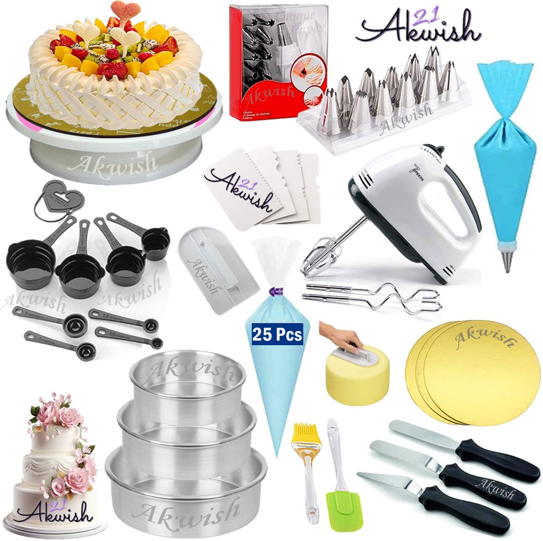 Cake baking set + cake making materials + baking kit combo + Kitchen Tool Set-image-23