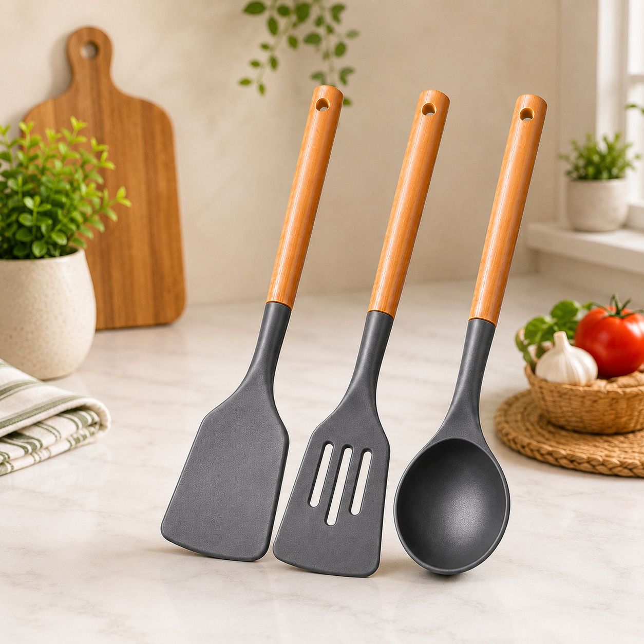 Multipurpose Silicone Kitchen Utensil Set Non-Stick Cookware Safe Cooking Tools Kitchen Tool Set-image-1
