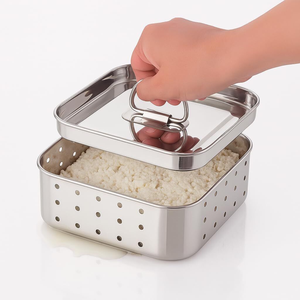 Stainless Steel Tofu Press with Lid ( 250 ML ) 8 W Food Processor