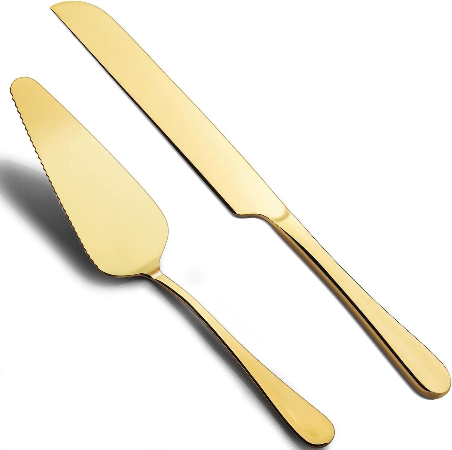 a2m2 shop 2PCS Golden Cake Serving Set, Cake Knife and Server Set Perfect For Wedding Stainless Steel Cake Server-picture-24