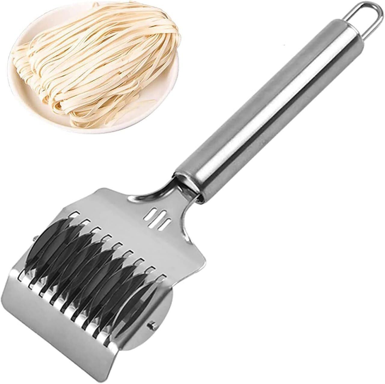 NOODLE MAKER ROLLER Noodles Cutter Spoon - Cutting Tool Spaghetti and Pasta Maker