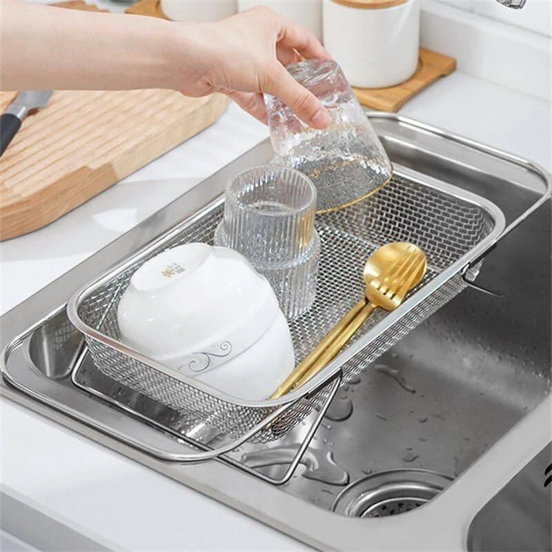 paghdal Stainless Steel Sink Colander Strainer Basket – Stainless Steel Kitchen Drain Basket Storage Basket-picture-20