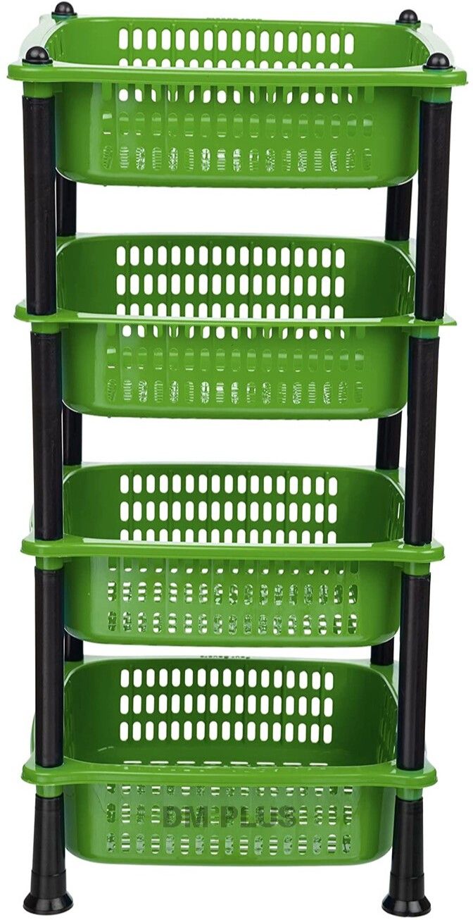 Multi-Purpose Plastic Storage Organizer 4-Layer Rack Kitchen & Office Plastic Kitchen Trolley-image-14