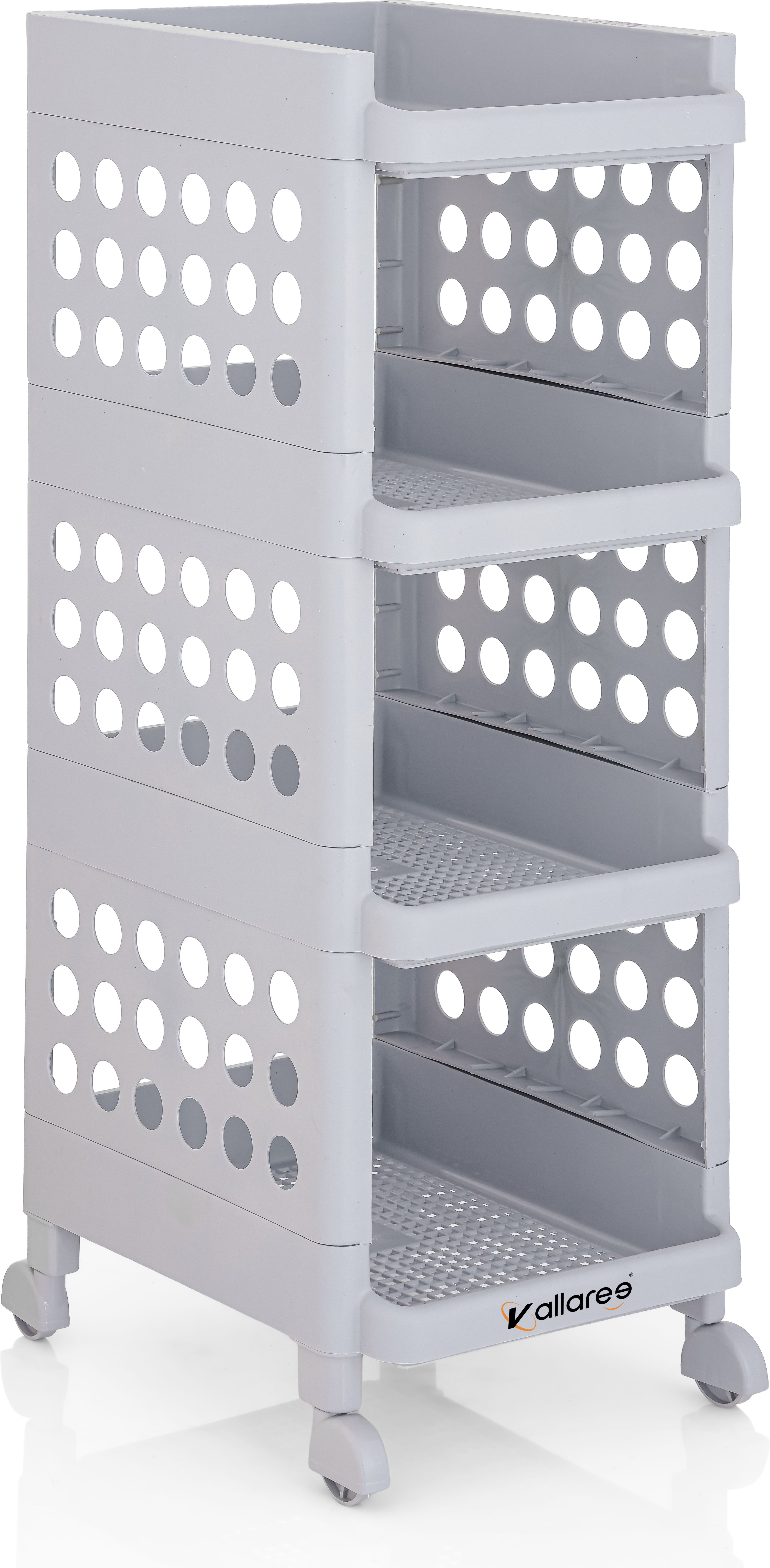 vallaree 4 Layer Multipurpose Plastic Kitchen Trolley with Wheels Plastic Kitchen Trolley-picture-33