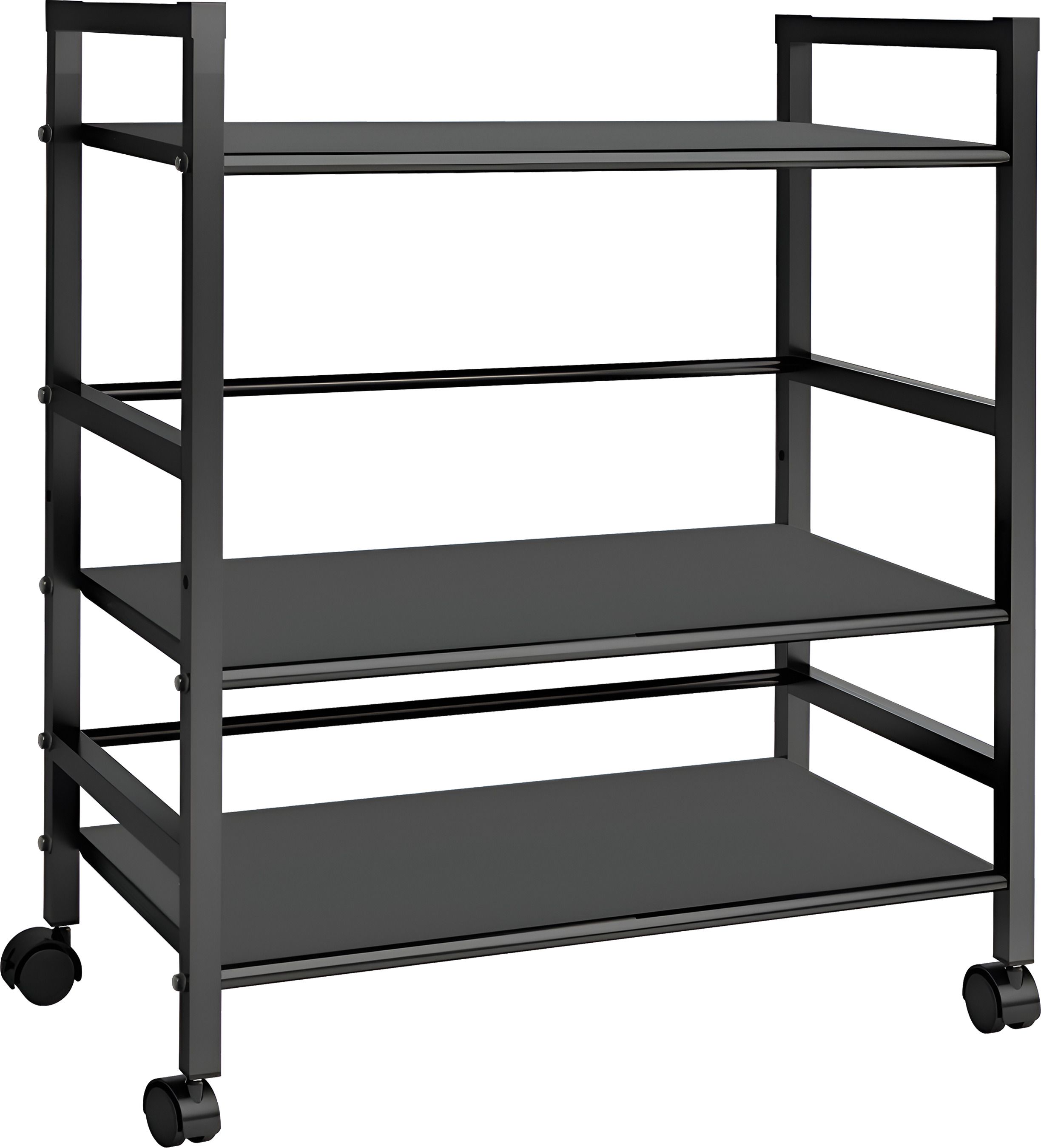 impulse Premium 3-Shelf Microwave Oven Trolley Stand/Storage Trolly Rack/Storage Rack/Shelf for Home-Office-Kitchen (Black) Iron Kitchen Trolley-picture-11