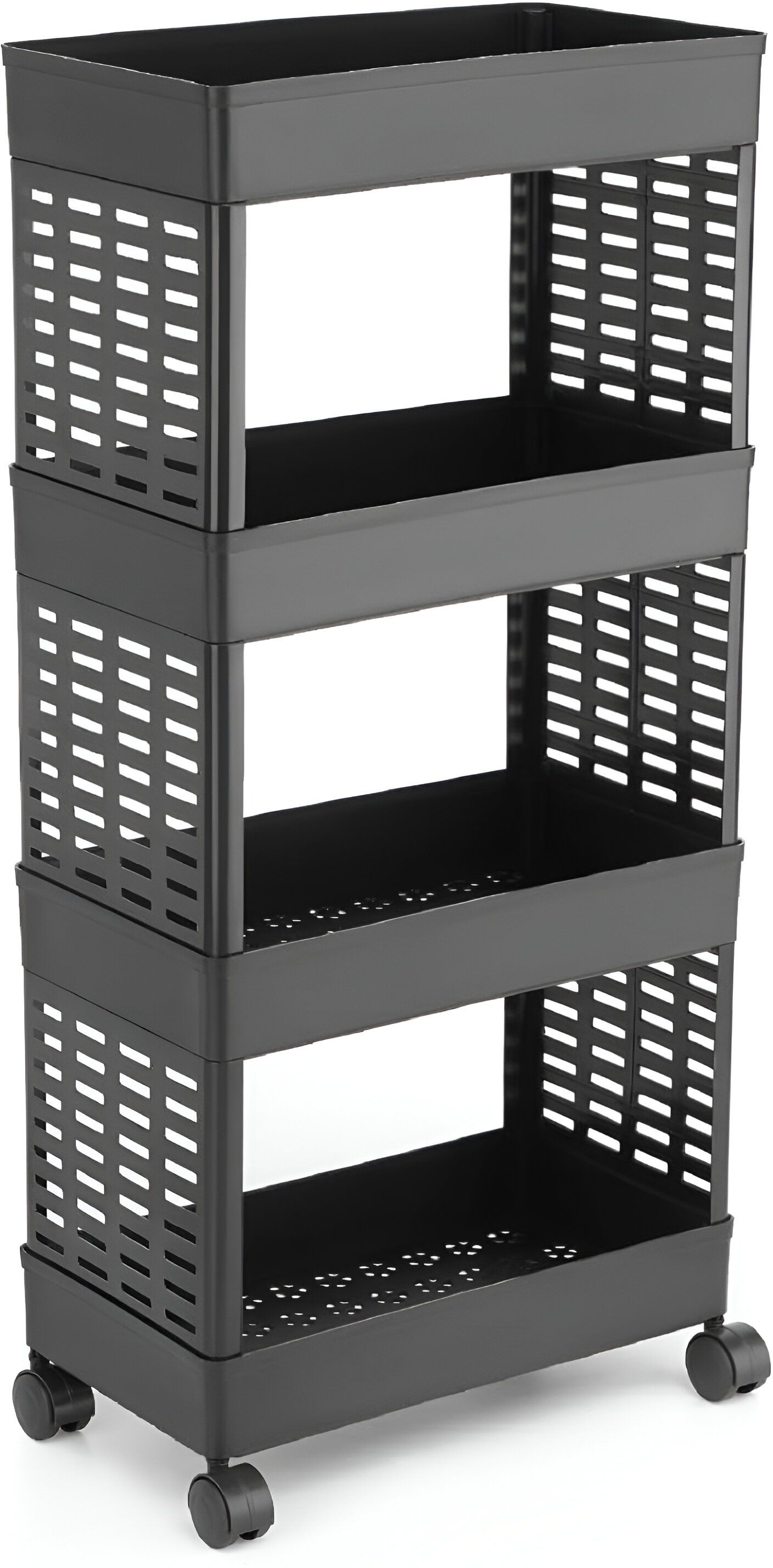 homanta Multi-Purpose 4-Tier Storage Plastic Kitchen Trolley-picture-16