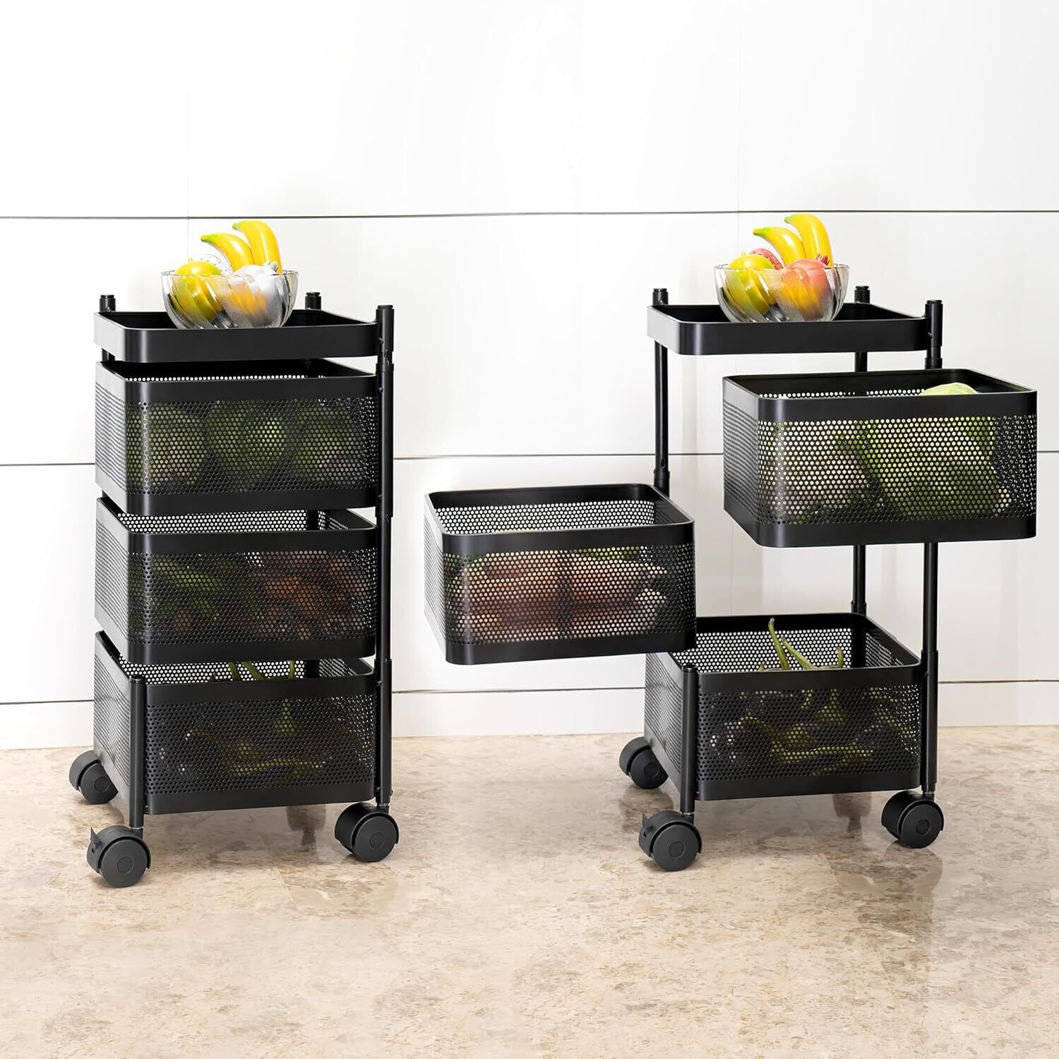 jd fresh 3 Tier Kitchen Trolley With Wheels/Kitchen Organizer Items and Storage Solutions Cast Iron Kitchen Trolley-picture-20