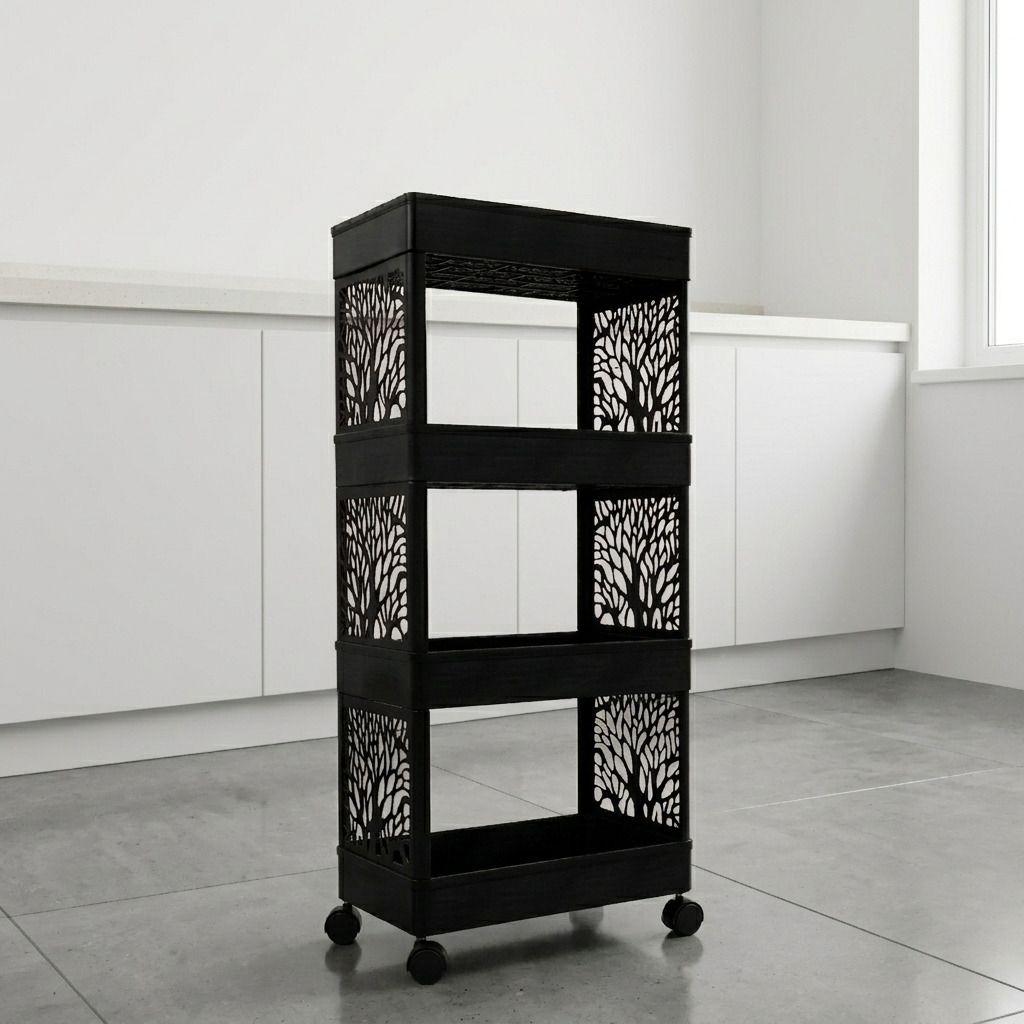 suptikes Multi Layer Multipurpose Kitchen Storage Organizer Plastic Kitchen Trolley-picture-14