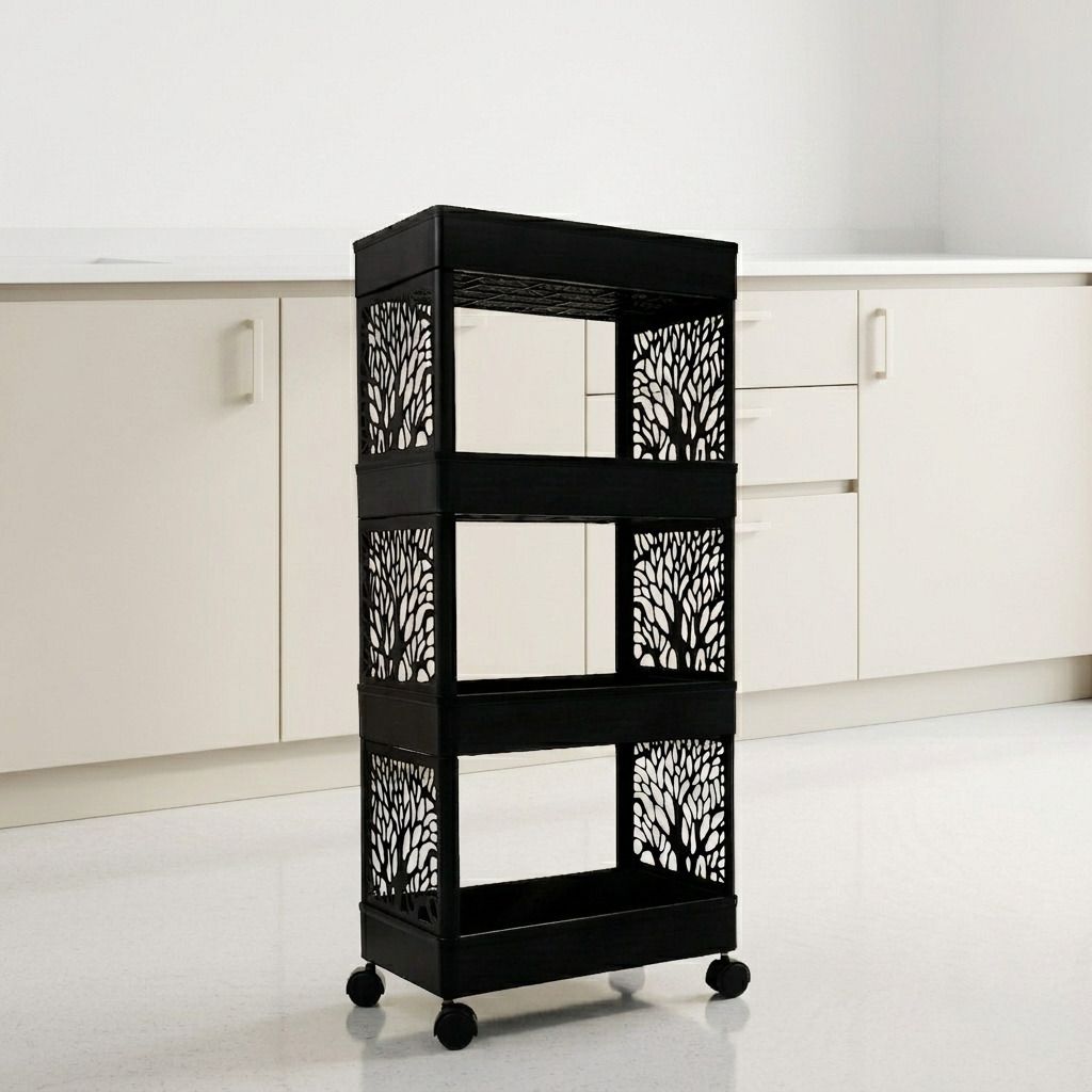 suptikes Multi Layer Multipurpose Plastic Kitchen Fruit Vegetable Storage Organizer Plastic Kitchen Trolley-picture-23