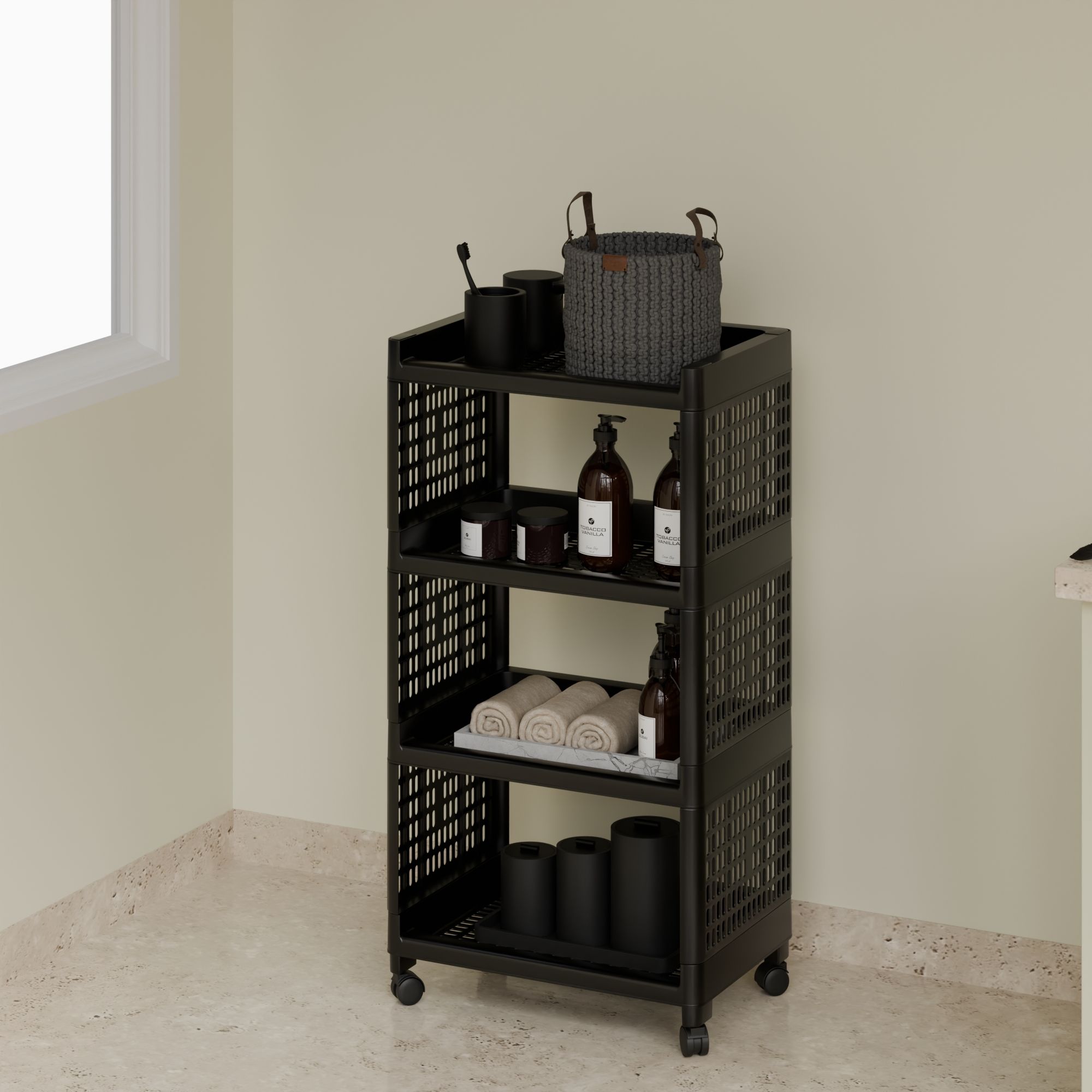 Plastic Kitchen Trolley-image-49
