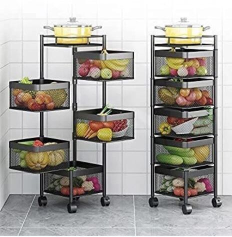 5 layer trolley Steel Kitchen Trolley