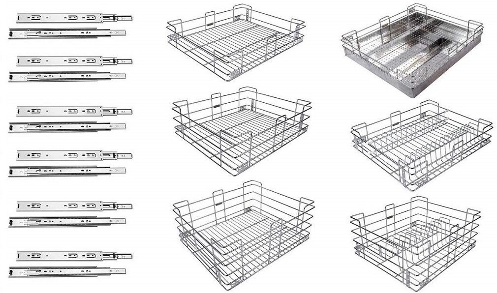 Modular Kitchen Basket with 20 inch Telescopic Channel (21X20) Stainless Steel Kitchen Trolley-image-49