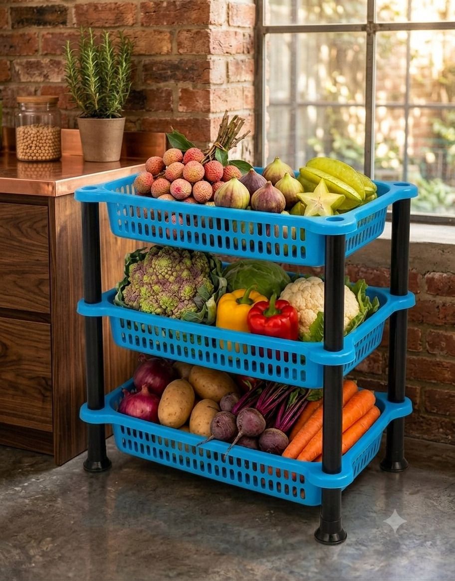 Plastic Kitchen Trolley-image-2