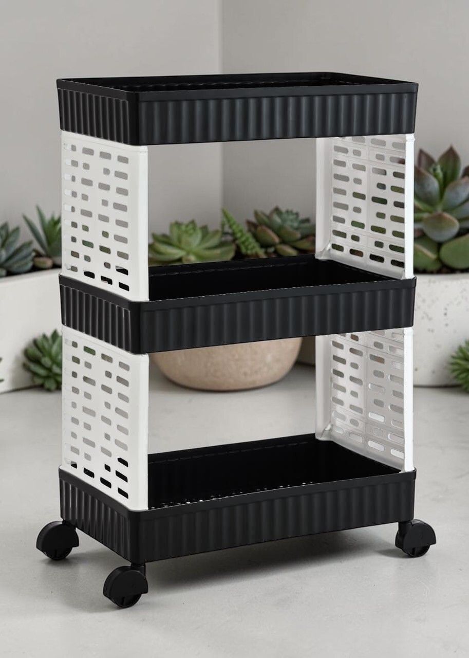 lixah Metal Storage Rack Trolley with Wheels for Kitchen Fruits & Vegetables Iron Kitchen Trolley-picture-45