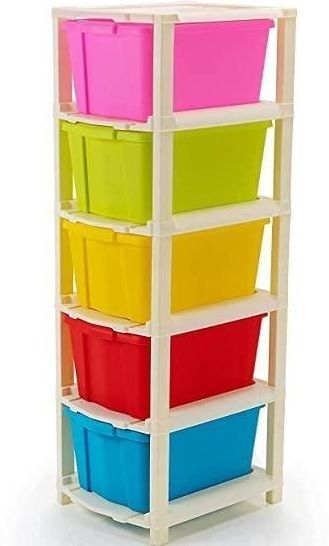 maxtid Containers Kitchen Rack 5 Layer Multi-Purpose Modular Drawer Storage for Home Plastic Free Standing Plastic-picture-17